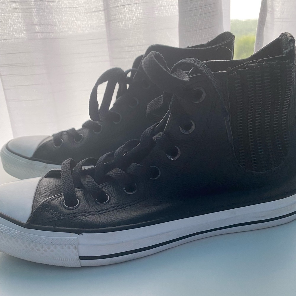 VINTAGE Converse Chuck Taylor All-Star-High-Top Leather Zipper